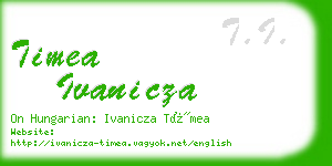 timea ivanicza business card